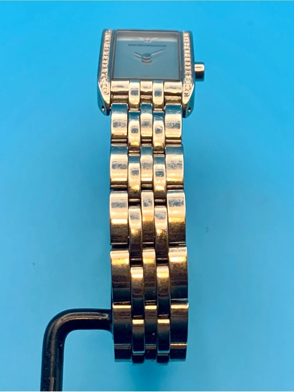 EMPORIO ARMANI AR-3127 Women’s Tank Quartz Bracelet Wristwatch Works New Battery